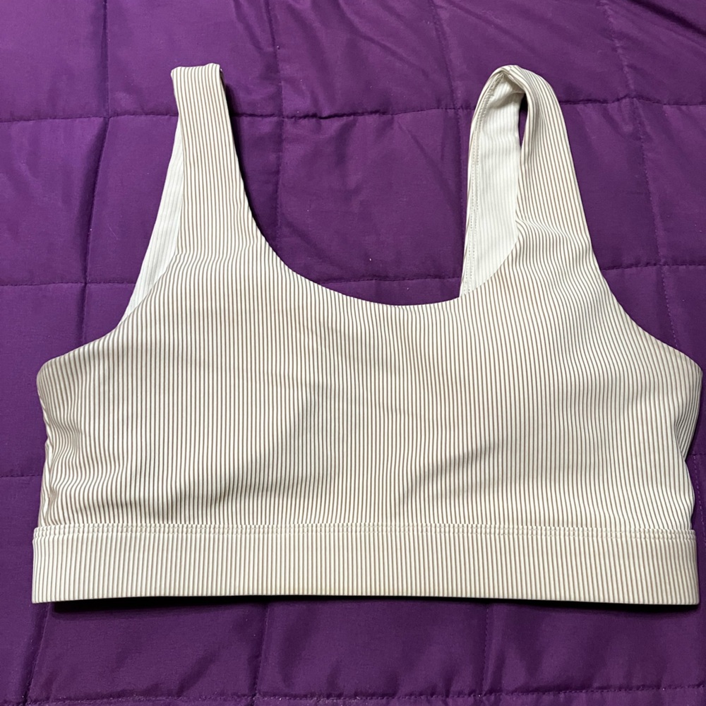 Zyia pinstriped sports bra